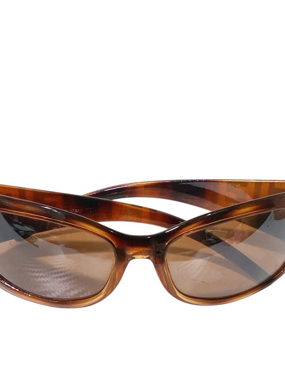 Fendi‎ Brown Zucca Sunglasses Plastic FS407 All Over Print